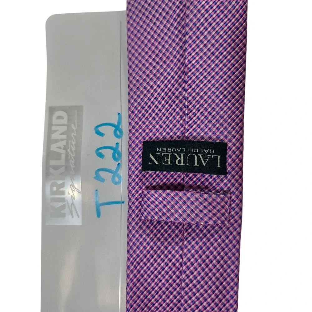 Lauren Ralph Lauren Mens Necktie Purple Silk Argyle Diamond‎ Short Designer Suit